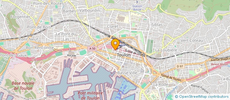 localisation de l'entreprise CHARPENTE COUVERTURE RENOVATION MACONNERIE  TOULON