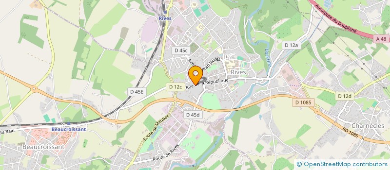 localisation de l'entreprise CHARPENTE COUVERTURE RIVOISE  RIVES