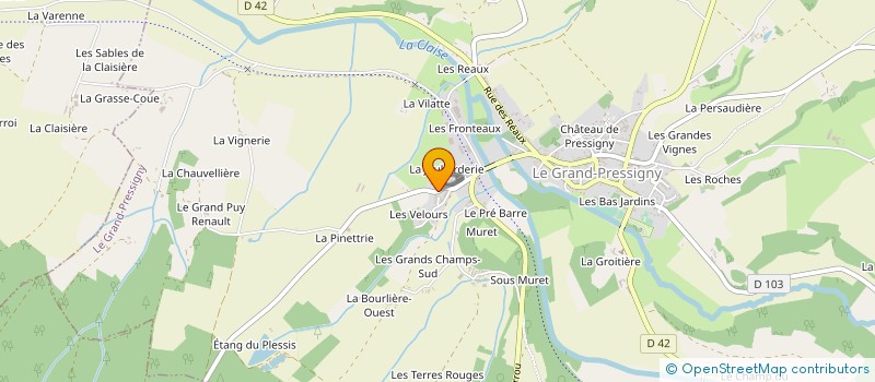 localisation de l'entreprise CHARPENTE COUVERTURE TRADITIONNELLE à LE GRAND-PRESSIGNY
