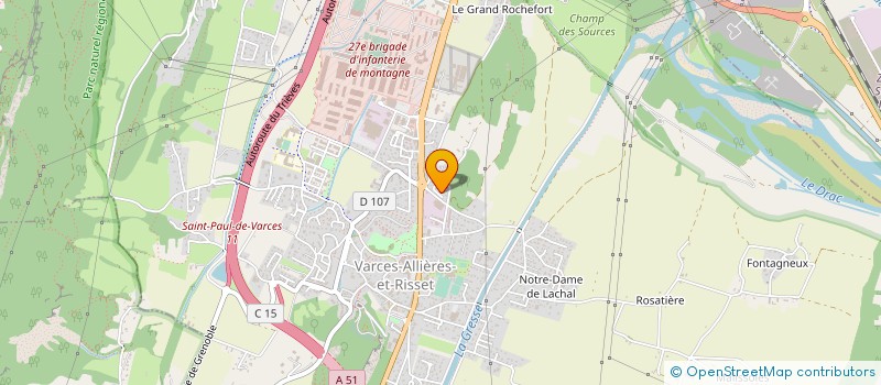 localisation de l'entreprise CHARPENTE DES 4 MONTS à VARCES-ALLIERES-ET-RISSET
