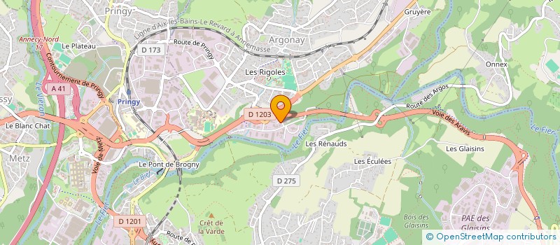 localisation de l'entreprise CHARPENTE DES BORNES à FILLIERE