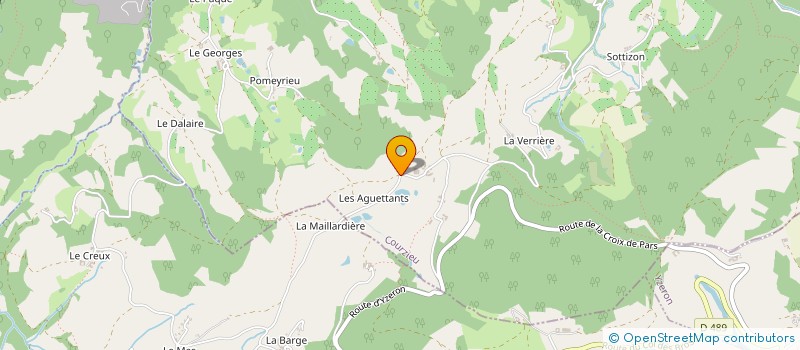 localisation de l'entreprise CHARPENTE DRU  COURZIEU