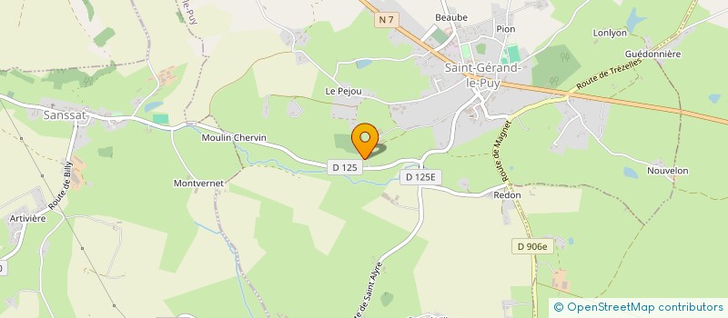localisation de l'entreprise CHARPENTE DU REDAN à SAINT-GERAND-LE-PUY