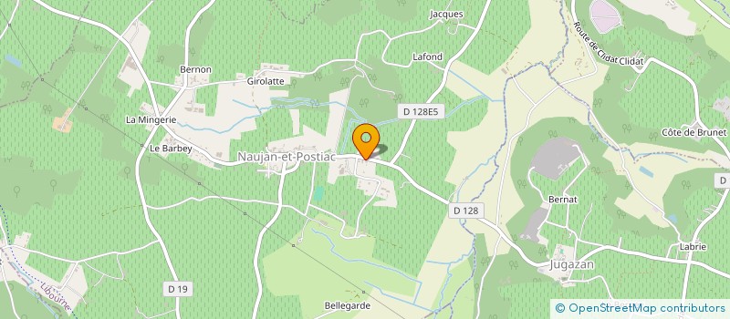 localisation de l'entreprise CHARPENTE ET COUVERTURE DE TRADITION  NAUJAN-ET-POSTIAC