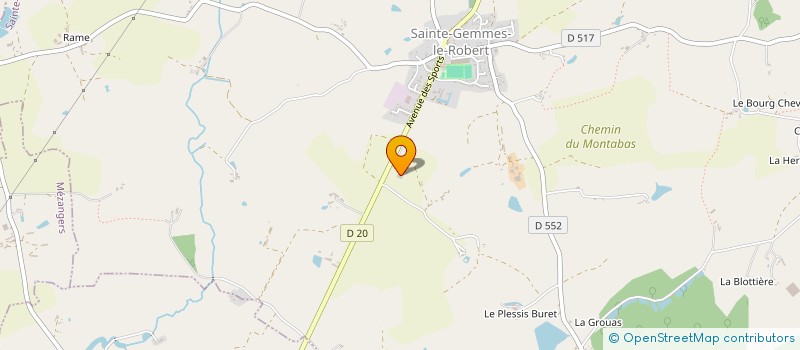 localisation de l'entreprise CHARPENTE ET COUVERTURE DU ROCHARD  SAINTE-GEMMES-LE-ROBERT