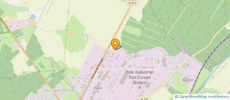 localisation de l'entreprise CHARPENTE GALLAND- FRANCE EQUIPEMENT SECURITE à TOUL
