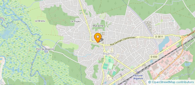 localisation de l'entreprise CHARPENTE HERVE CABANEL  BIGANOS