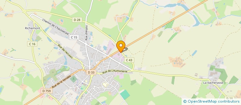 localisation de l'entreprise CHARPENTE MECANO SOUDURE DU BOCAGE à NUEIL-LES-AUBIERS