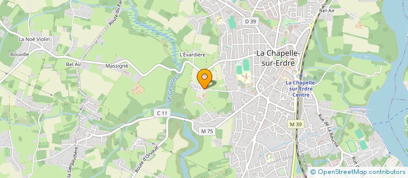 localisation de l'entreprise CHARPENTE MENUISERIE CHAPELAINE à CHAPELLE-SUR-ERDRE (LA)