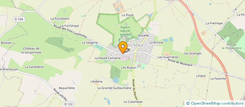 localisation de l'entreprise CHARPENTE MENUISERIE ROUSSEAU à LONGUENEE-EN-ANJOU