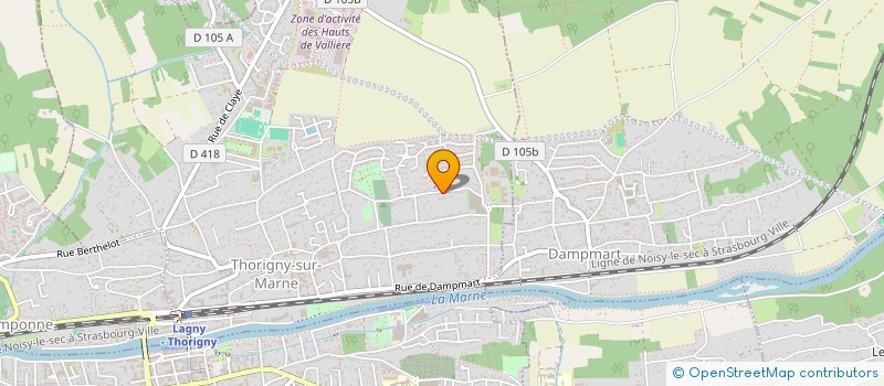 localisation de l'entreprise CHARPENTE METALLIQUE RENFORT 77  THORIGNY-SUR-MARNE