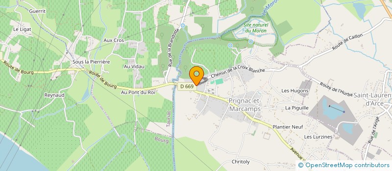 localisation de l'entreprise CHARPENTE RIVIERE  PRIGNAC-ET-MARCAMPS