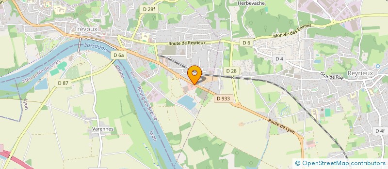 localisation de l'entreprise CHARPENTE SOCCHI à TREVOUX