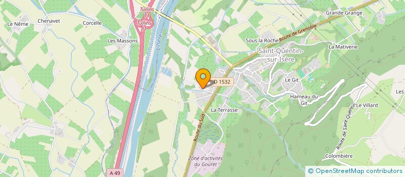 localisation de l'entreprise CHARPENTE ST QUENTINOISE à SAINT-QUENTIN-SUR-ISERE