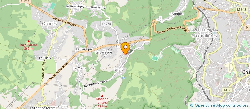 localisation de l'entreprise CHARPENTE TRADITIONNELLE A. COULON à ORCINES
