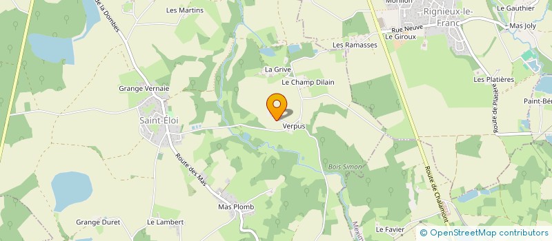 localisation de l'entreprise CHARPENTE ZINGUERIE AINDINOISE à SAINT-ELOI