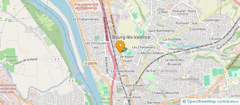 localisation de l'entreprise CHARPENTES 26/07  BOURG-LES-VALENCE