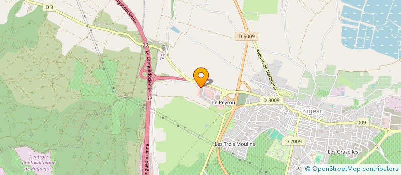 localisation de l'entreprise CHARPENTES COUVERTURES DE L'AUDE  SIGEAN