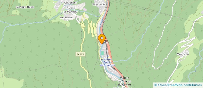 localisation de l'entreprise CHARPENTES COUVERTURES DES ALPES à LA LECHERE