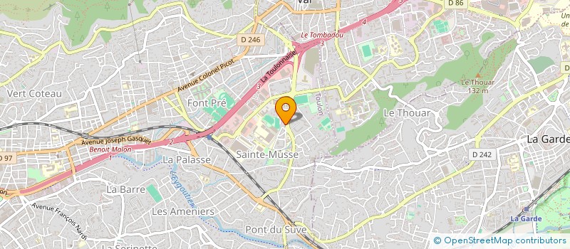 localisation de l'entreprise CHARPENTES COUVERTURES PROVENCE  TOULON