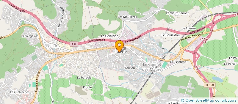localisation de l'entreprise CHARPENTES DU MIDI à LE CANNET-DES-MAURES