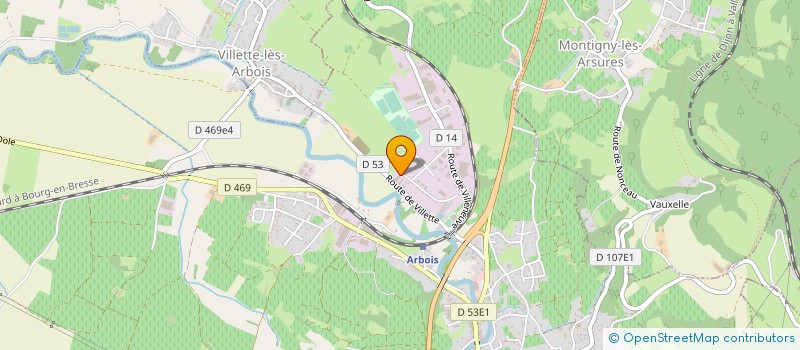 localisation de l'entreprise CHARPENTES DUCHENE à ARBOIS