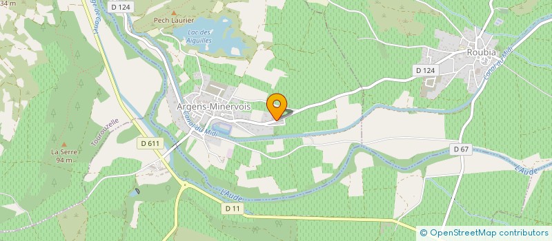 localisation de l'entreprise CHARPENTES ET COUVERTURES D'ARGENS à ARGENS-MINERVOIS