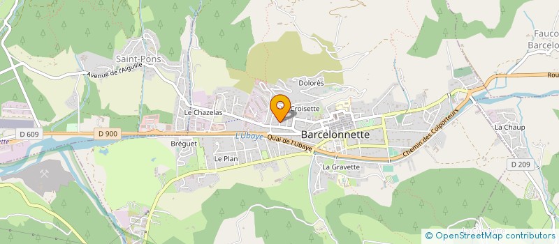 localisation de l'entreprise CHARPENTES ET MENUISERIES DE L'UBAYE à BARCELONNETTE