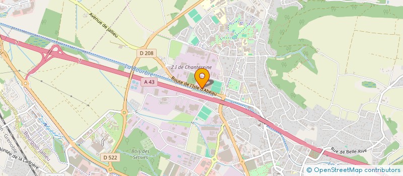 localisation de l'entreprise CHARPENTES INDUSTRIELLES ET MAISONS OSSATURES BOIS  BOURGOIN-JALLIEU