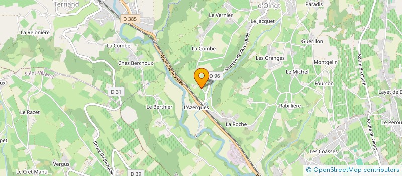 localisation de l'entreprise CHARPENTES JACQUETON  VAL D'OINGT