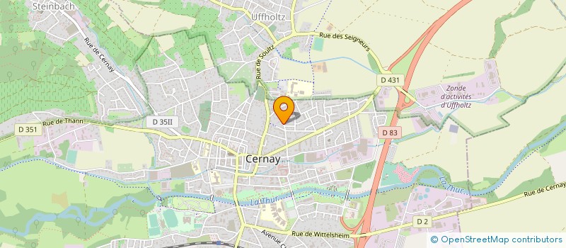 localisation de l'entreprise CHARPENTES NOEL FAIVRE à CERNAY