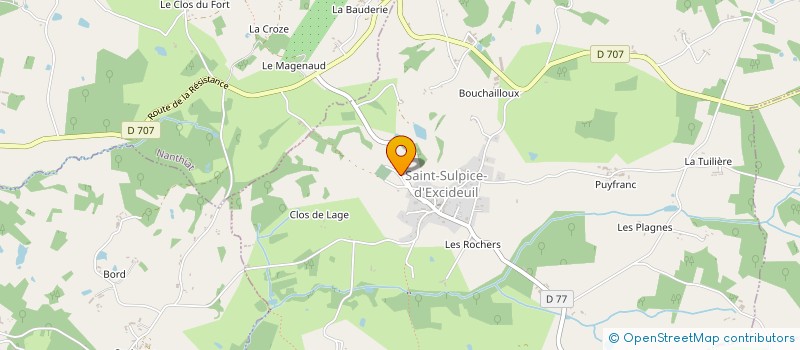 localisation de l'entreprise CHARPENTES OUVRAGES BOIS COUVERTURES à EYZERAC