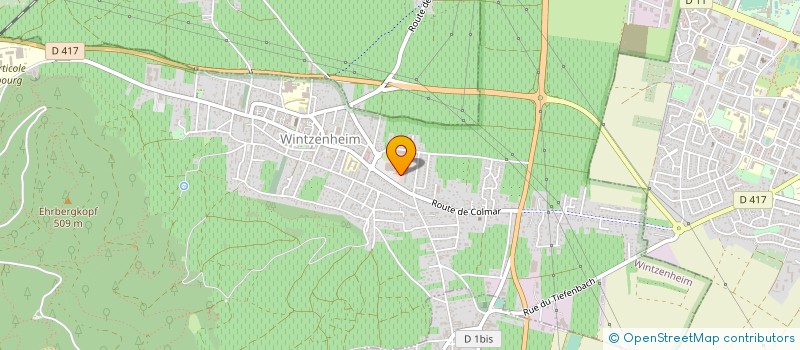 localisation de l'entreprise CHARPENTES STRUCTURES BOIS D'ALSACE  WINTZENHEIM