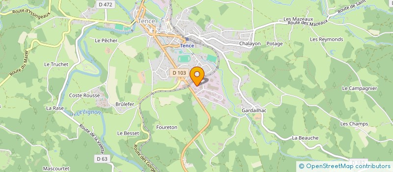localisation de l'entreprise CHARPENTES TENCOISES à TENCE