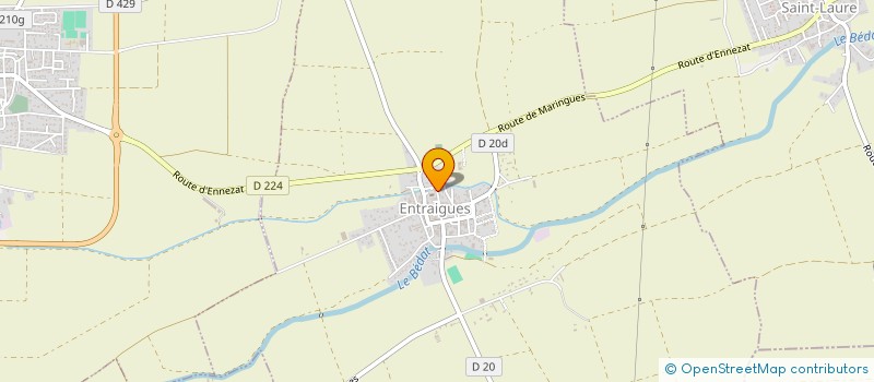 localisation de l'entreprise CHARPENTES & TOITS  ENTRAIGUES