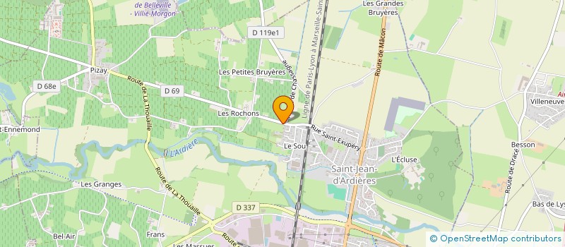 localisation de l'entreprise CHARPENTES TRADIT BOIS BELLEVILLE SAONE à SAINT JEAN D'ARDIERES