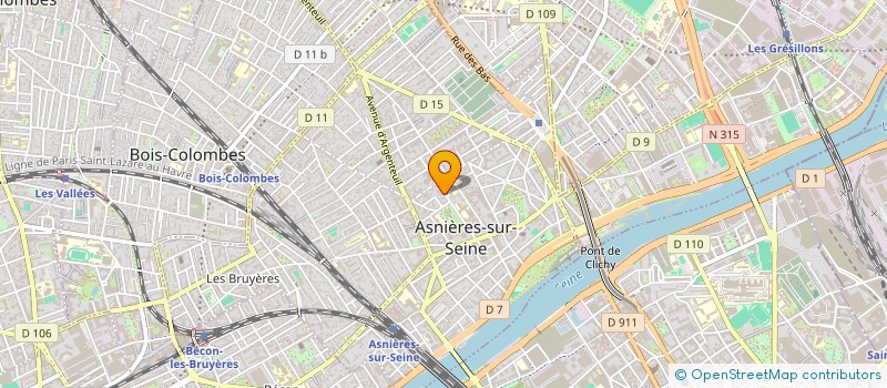localisation de l'entreprise CHARPENTIER ADRIEN à ASNIERES-SUR-SEINE