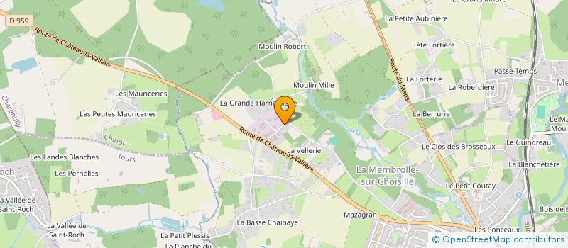 localisation de l'entreprise CHARPENTIER COUVREUR CONSTRUCTEUR BOIS  LA MEMBROLLE-SUR-CHOISILLE