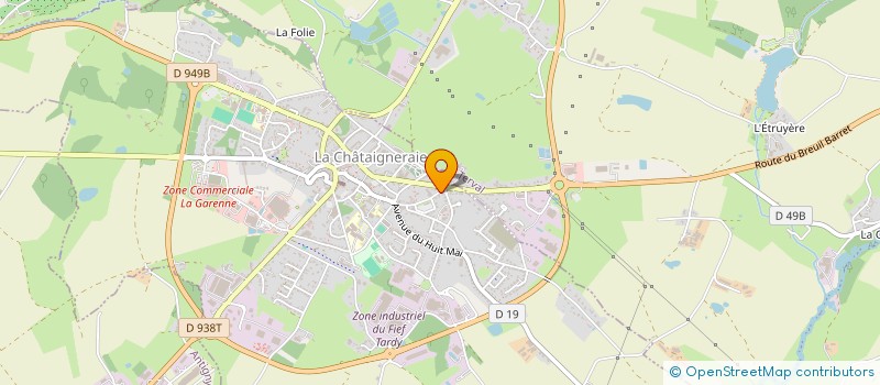 localisation de l'entreprise CHARPENTIER-GUILLONNEAU  LA CHATAIGNERAIE