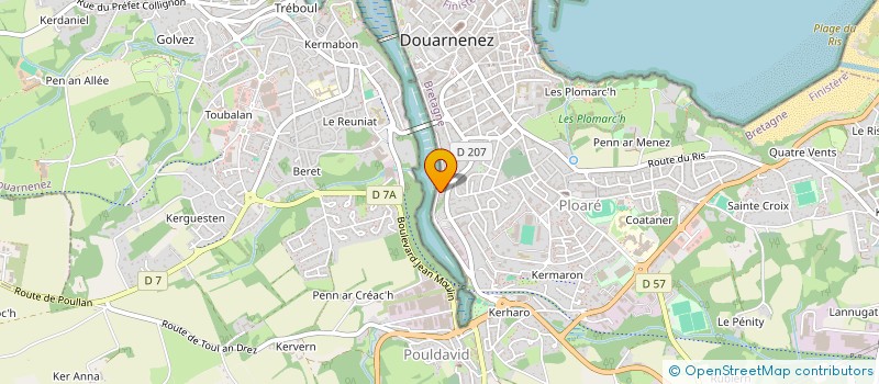 localisation de l'entreprise CHARPENTIERS DE GREVE à DOUARNENEZ