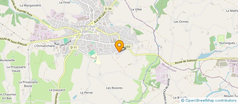 localisation de l'entreprise CHARRETIER - MONTSERRET  CHAZELLES-SUR-LYON