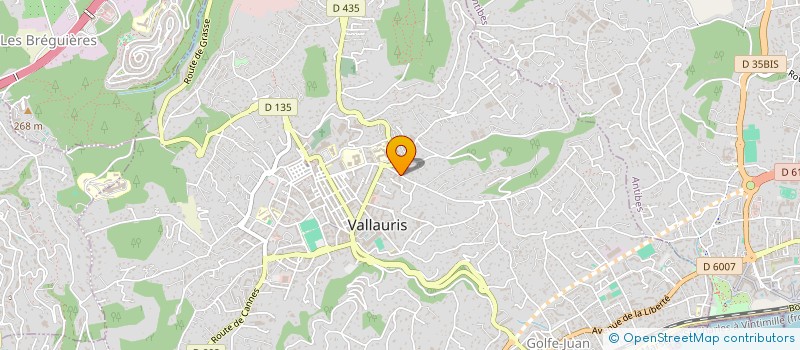 localisation de l'entreprise CHARRIER PARFUMS à VALLAURIS