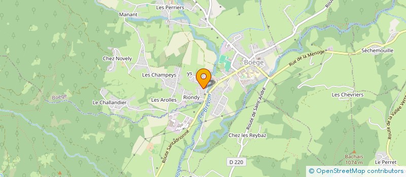 localisation de l'entreprise CHARRIERE NOEL ELECTRICITE ELECTROMENAGE  BOEGE