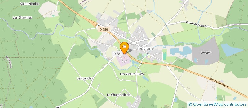 localisation de l'entreprise CHARRON-PEINTURES  SOUVIGNE