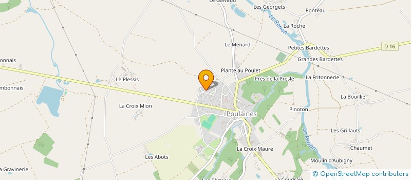 localisation de l'entreprise CHARTELLLE à POULAINES