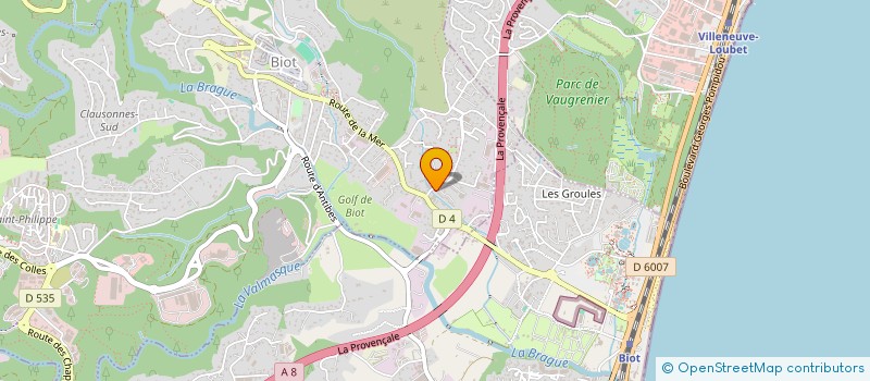 localisation de l'entreprise CHARTERLIFE YACHTING  BIOT