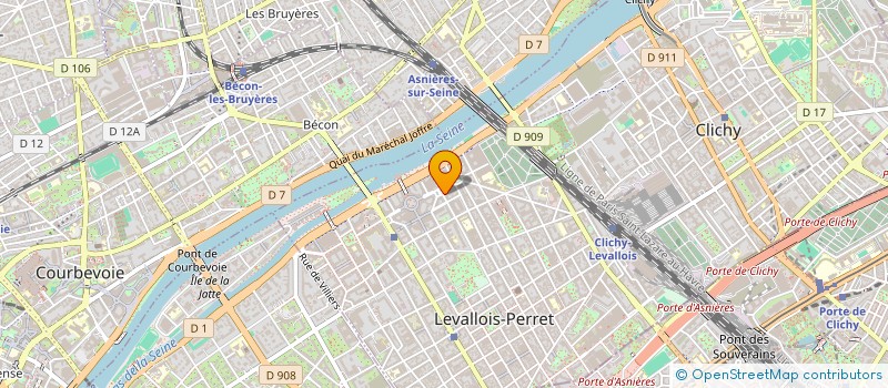 localisation de l'entreprise CHARTIER LEVALLOIS  LEVALLOIS PERRET