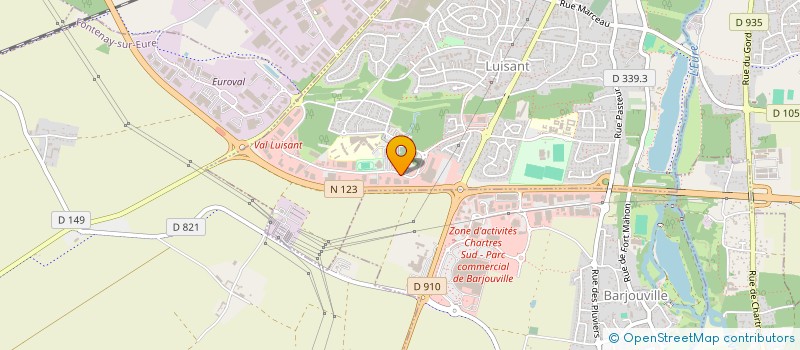 localisation de l'entreprise CHARTRES MIROITERIE à LUISANT