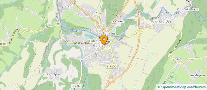 localisation de l'entreprise CHARTREUSE  ENTRE-DEUX-GUIERS