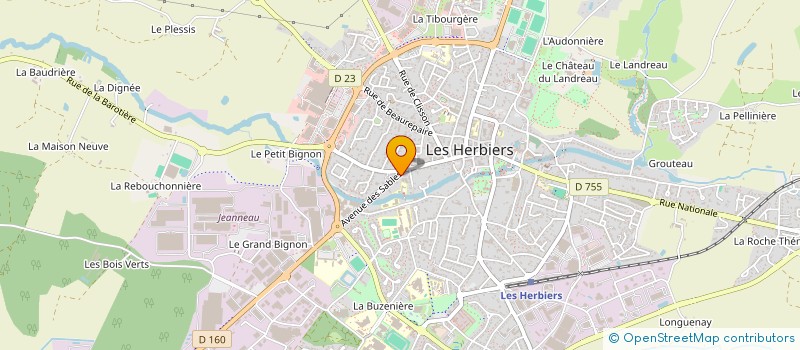 localisation de l'entreprise CHARUAULT à LES HERBIERS